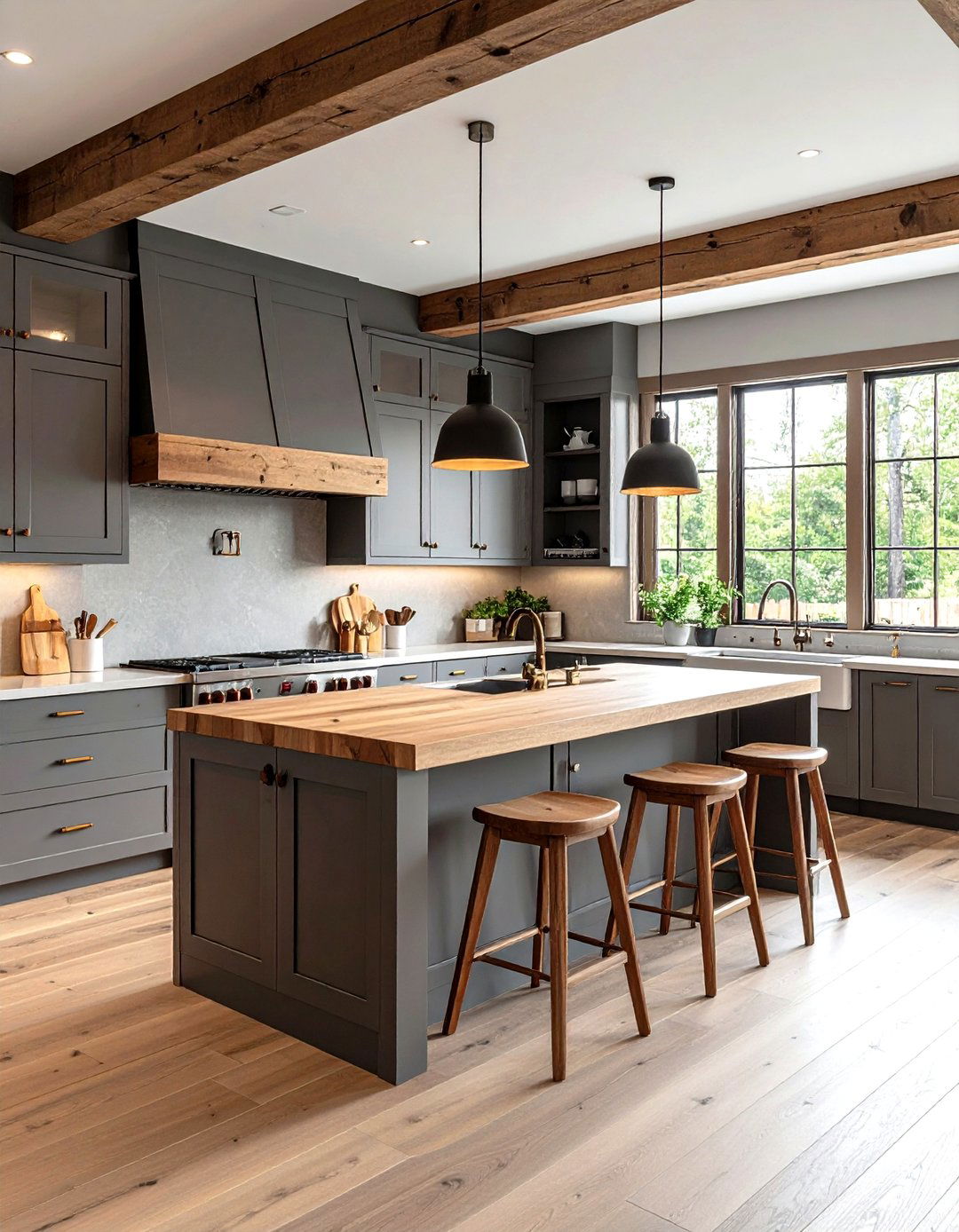Warm Gray Kitchen with Inviting Wood Accents - 20 Gray Kitchens