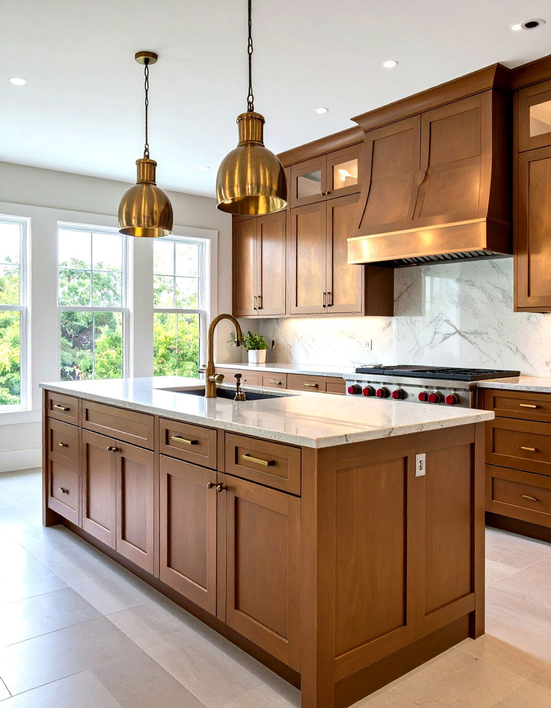 Warm Metallic Fixtures in the Kitchen - 20 Cozy Kitchen Ideas