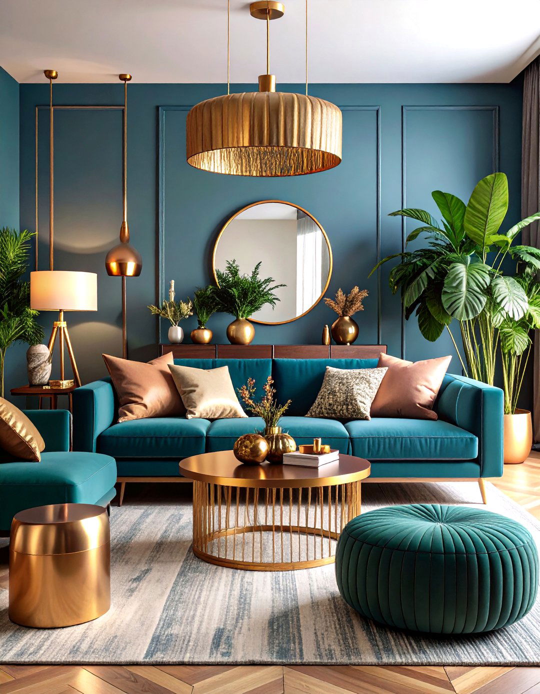 Warm Metallics Minimalist Modern Boho Living Room - 20 Minimalist Modern Boho Living Room Ideas