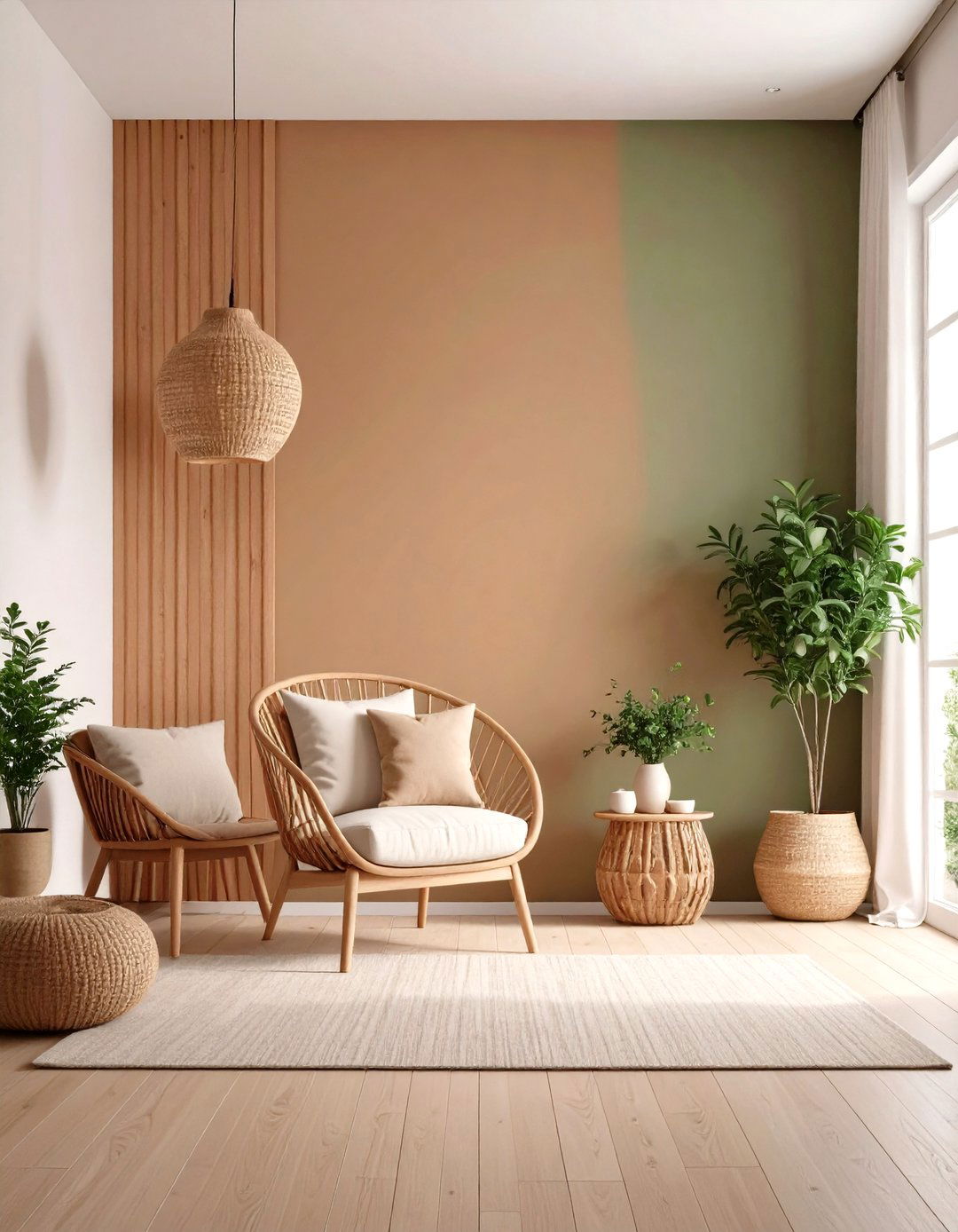 Warm Minimalism with Taupe and Cream - 20 Two Tone Wall Paint Ideas