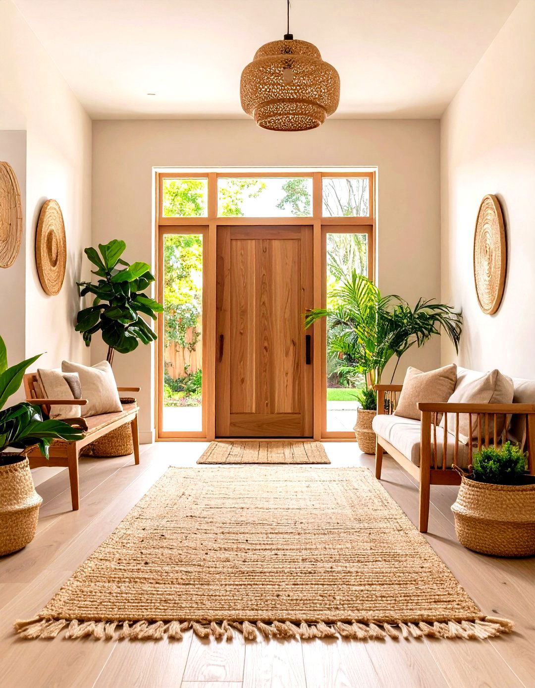 Warm Neutral Palette Modern Entryway - 20 Modern Entryway Ideas