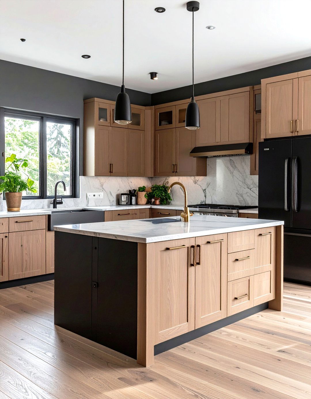 Warm Taupe Cabinet Sophistication for Versatile Kitchen Styling - 20 What Color Cabinets Go With Black Appliances