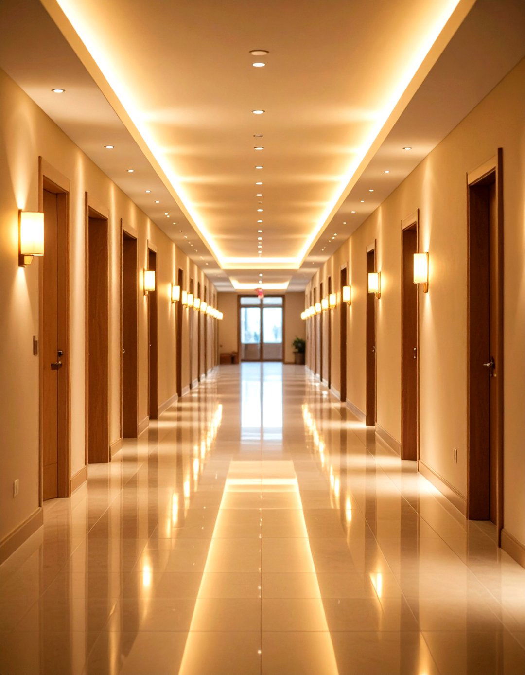 Warm Tone K Hallway Glow - 20 Hallway Lighting Ideas