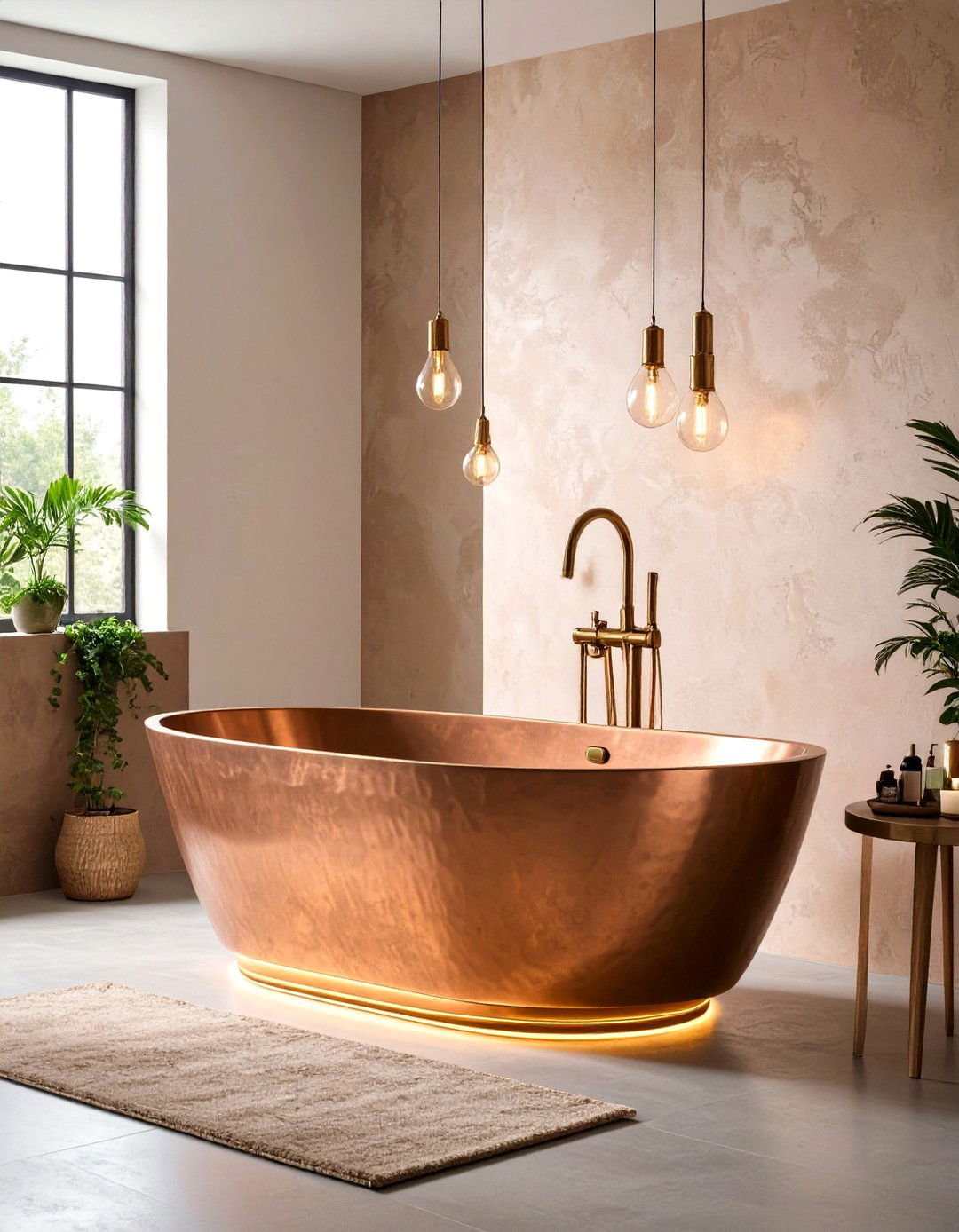 Warm Toned Copper Bathtub Revival - 20 Bathtub Ideas