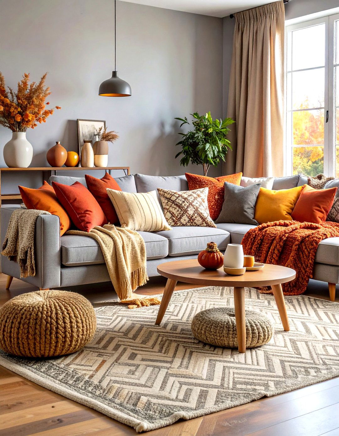 Warm Up With Earth Tone Textiles - 20 Greige Living Room Ideas