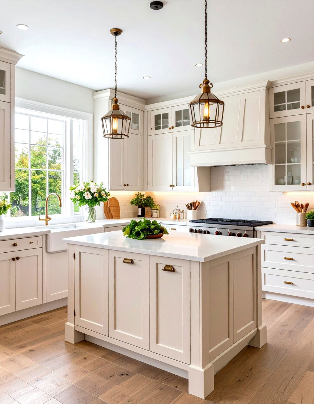 Warm White Cabinet Styling for Modern Kitchens - 20 What Color Cabinets Go With Black Appliances
