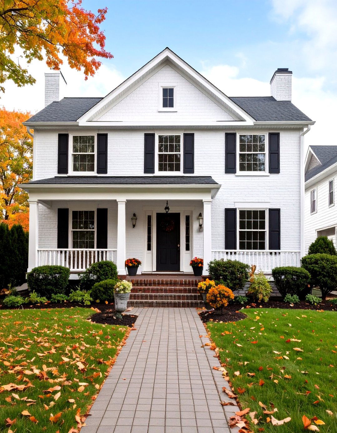 Warm White Painted Brick Houses - 20 Painted Brick Houses