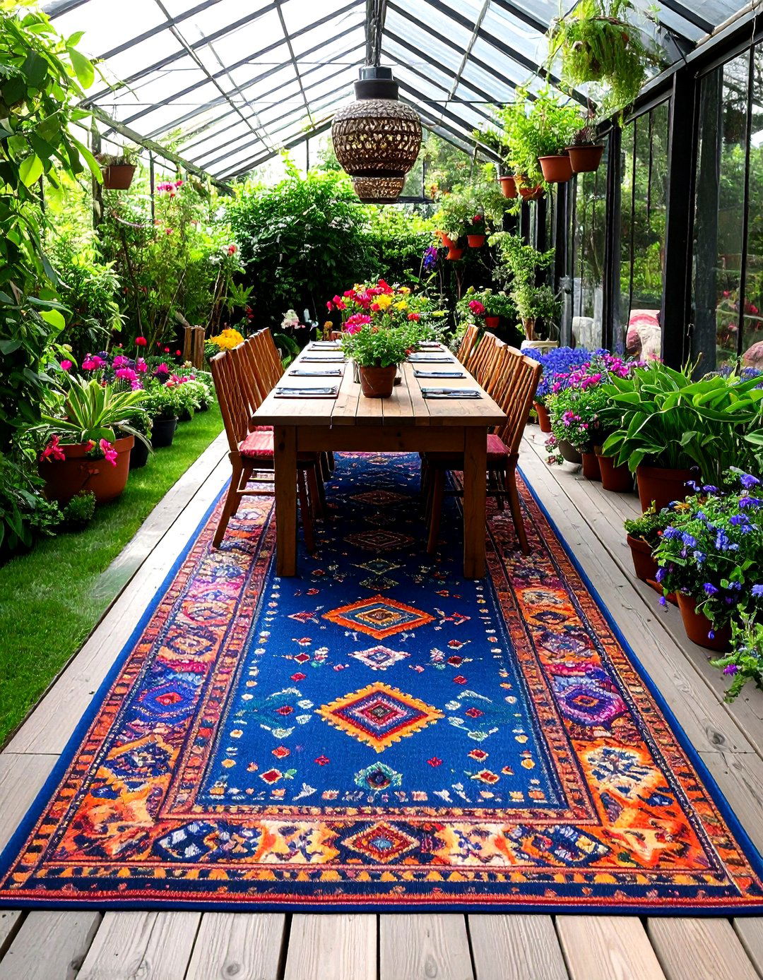 Washable Rugs for Greenhouse Dining Room - 20 Greenhouse Dining Room Ideas
