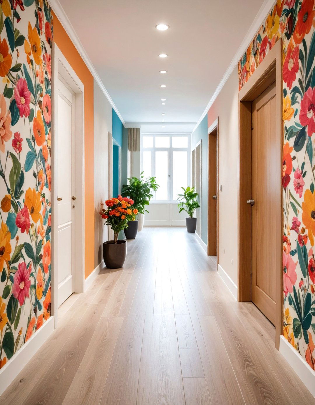 Washable Vinyl Hallway Wallpaper for High Traffic Durability - 20 Hallway Wallpaper Ideas