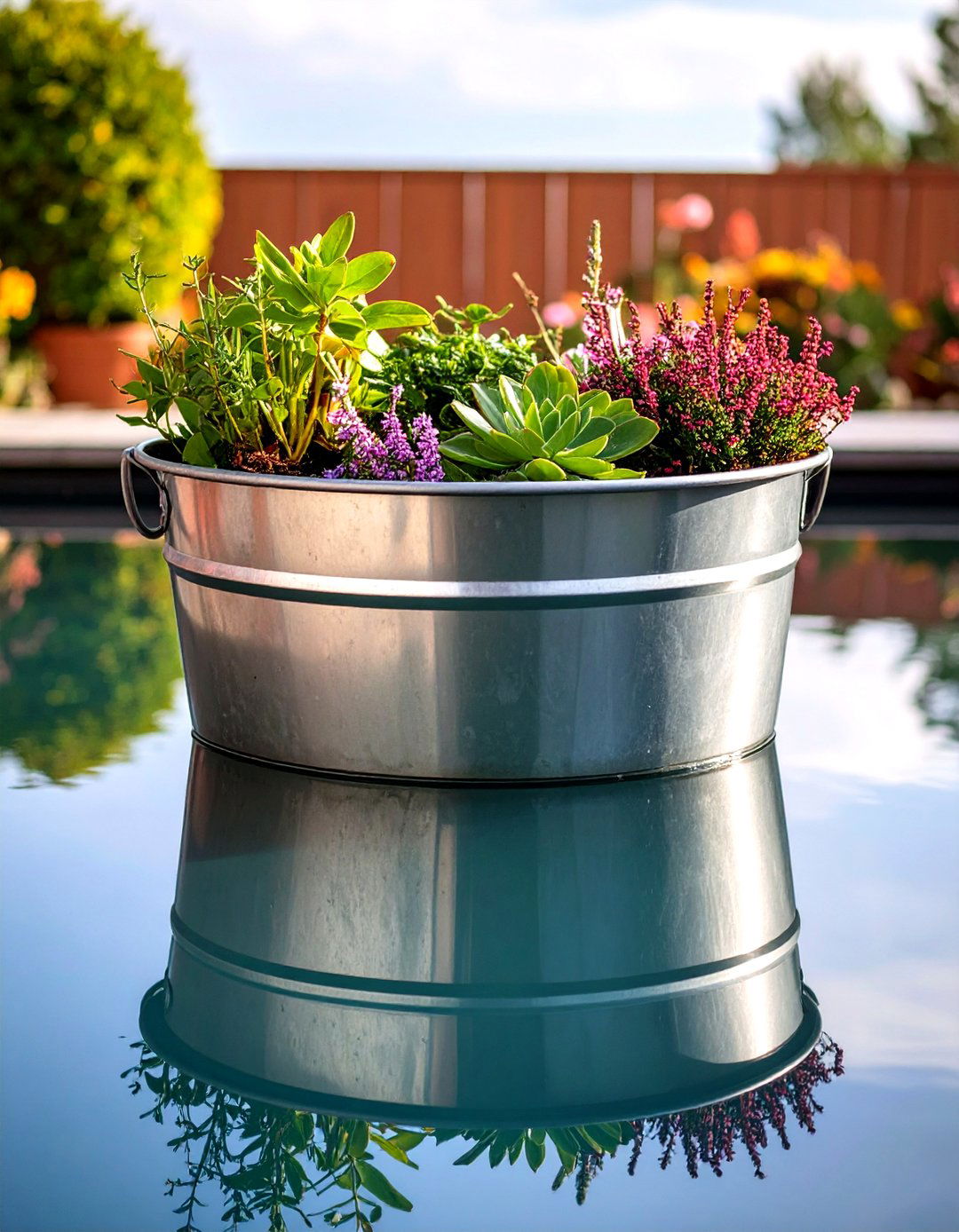 Water Container Basin Reflecting Pool - 20 Small Garden Reflecting Pool Ideas