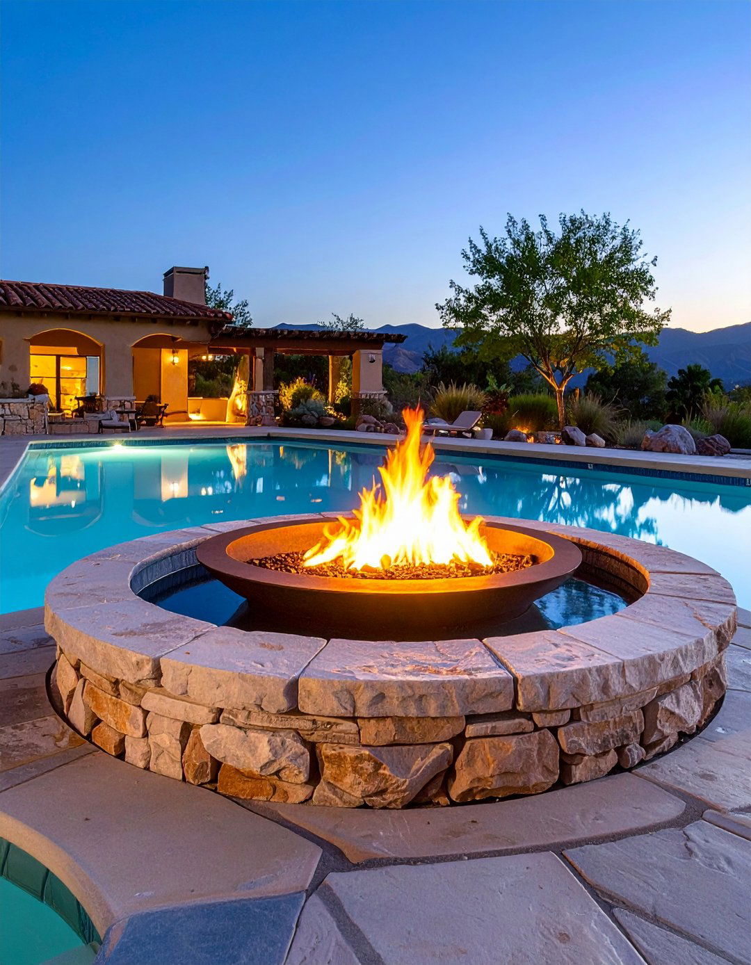 Water Feature Fire Pit Combinations - 20 Fire Pit Ideas