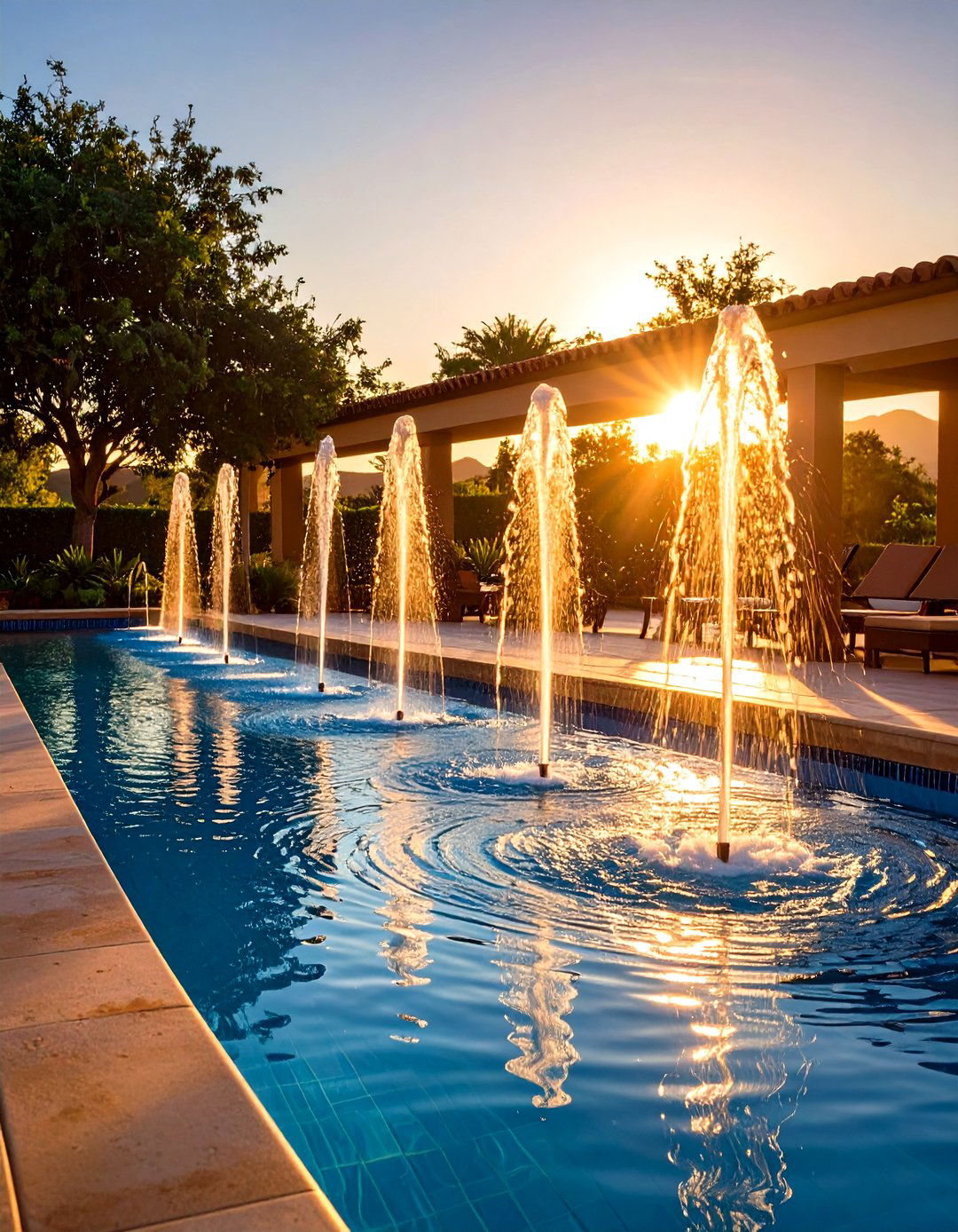 Water Feature Fountains - 20 Pool Decor Ideas