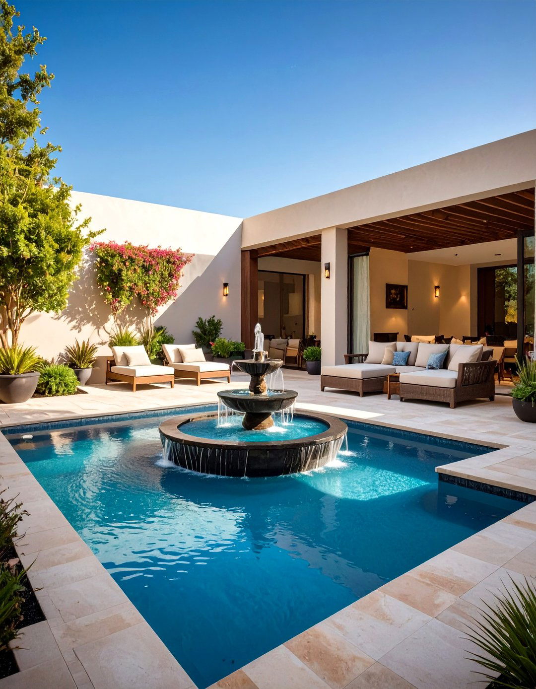 Water Feature Patio Decor Tranquility - 20 Patio Decor Ideas