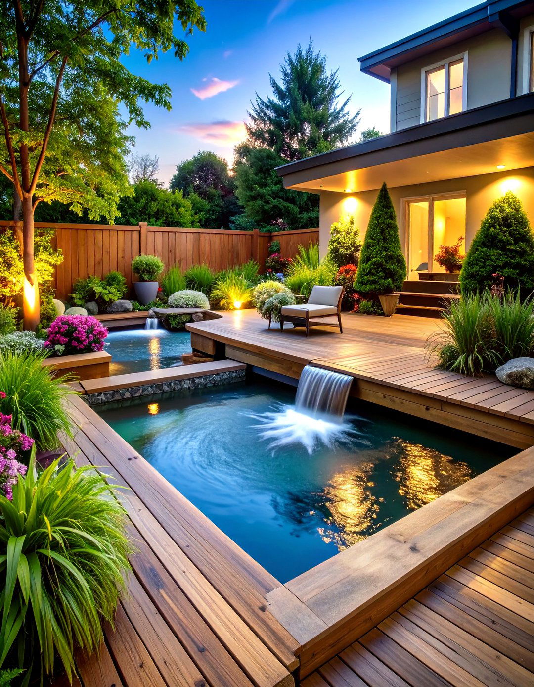 Water Feature Patio Garden - 20 Patio Garden Ideas