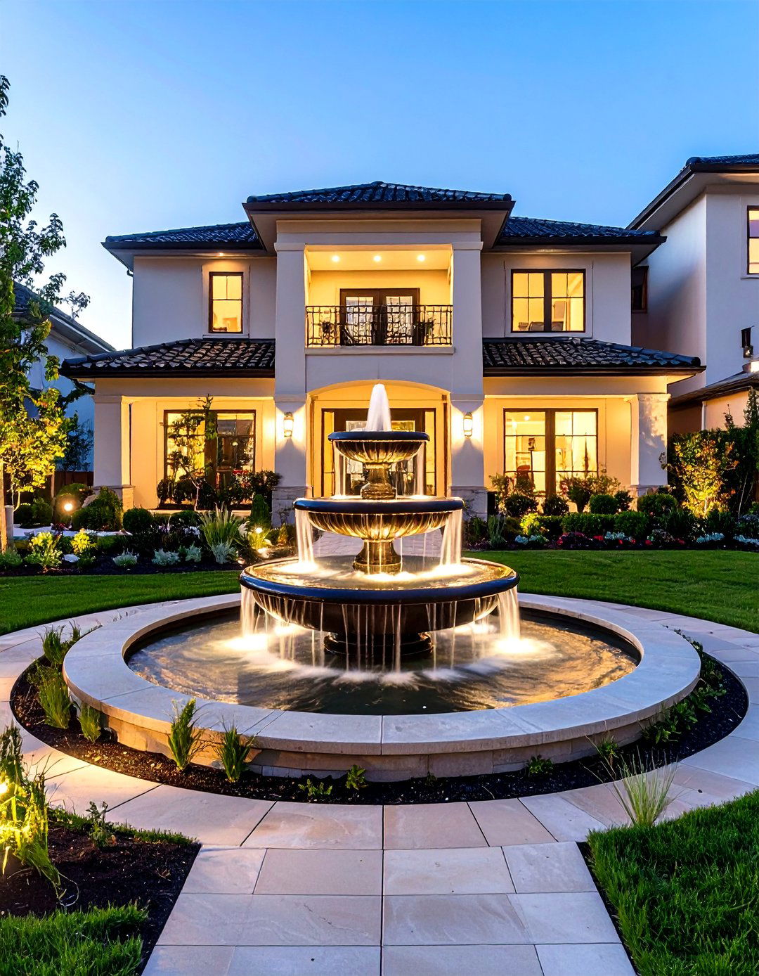 Water Fountain Driveway Entrance Feature - 20 driveway entrance ideas