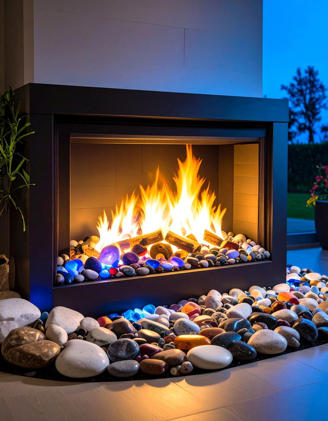 Water Vapor Fireplace for Cool Mist Flames - 20 Fireplace Lighting Ideas