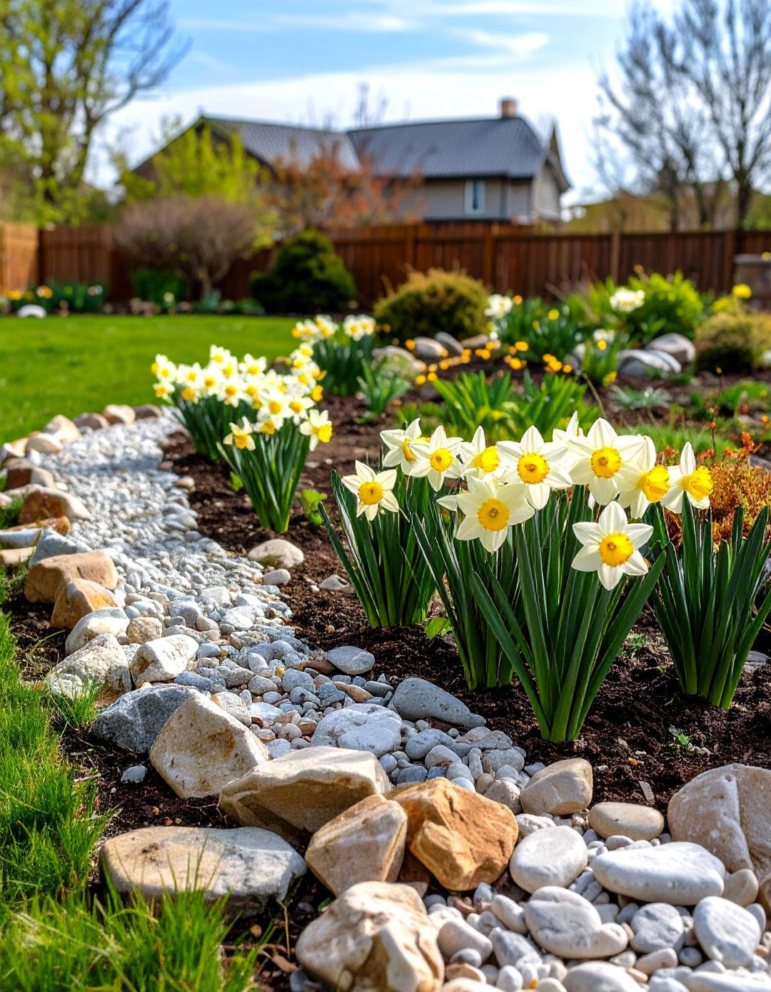 Water Wise Daffodil Gravel Garden - 20 Daffodil Garden Ideas