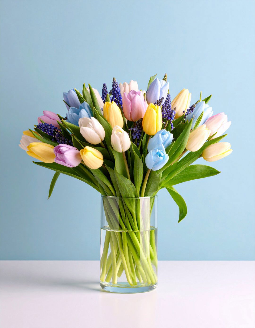 Watercolor Pastel Tulip Flower Centerpiece - 20 Flower Centerpiece Ideas