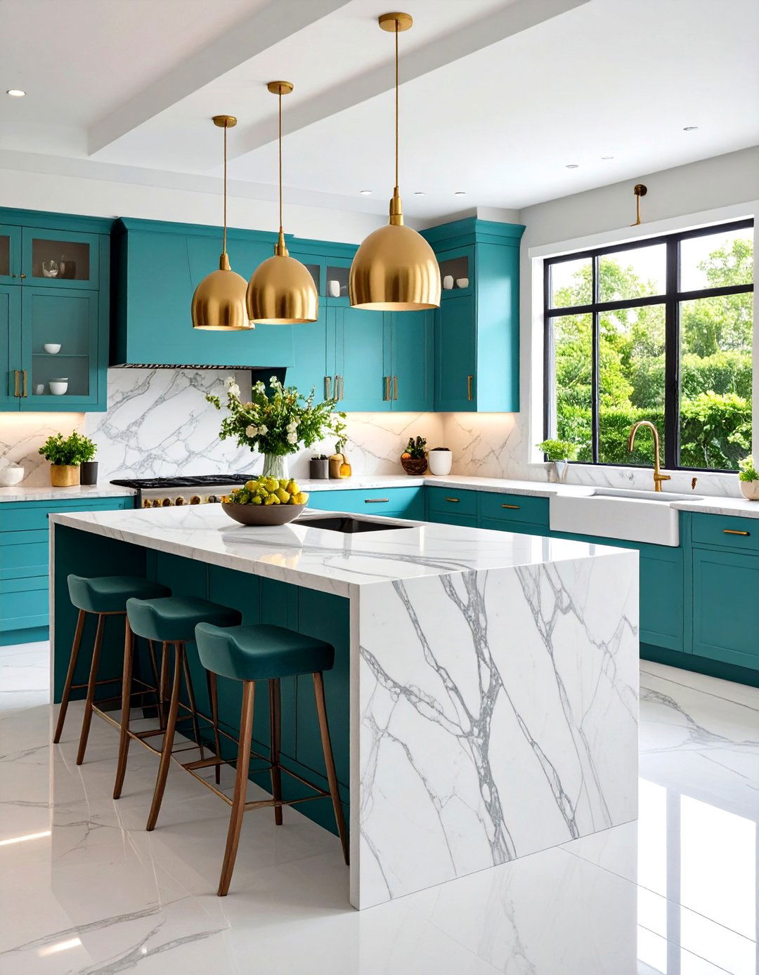 Waterfall Edge Countertops for Sculptural Drama - 20 Dream Kitchen Ideas