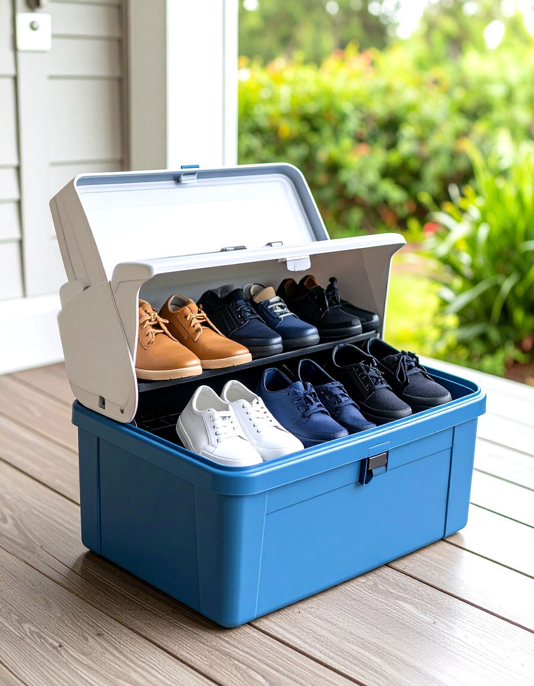 Waterproof Outdoor Shoe Storage Deck Boxes - 20 Outdoor Shoe Storage Ideas