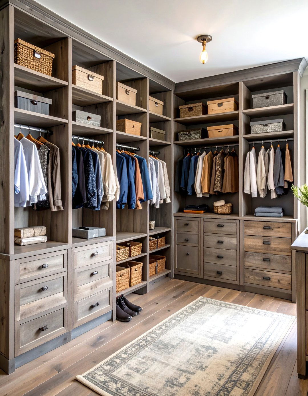 Weathered Pine Rustic Closet - 20 Rustic Closet Ideas
