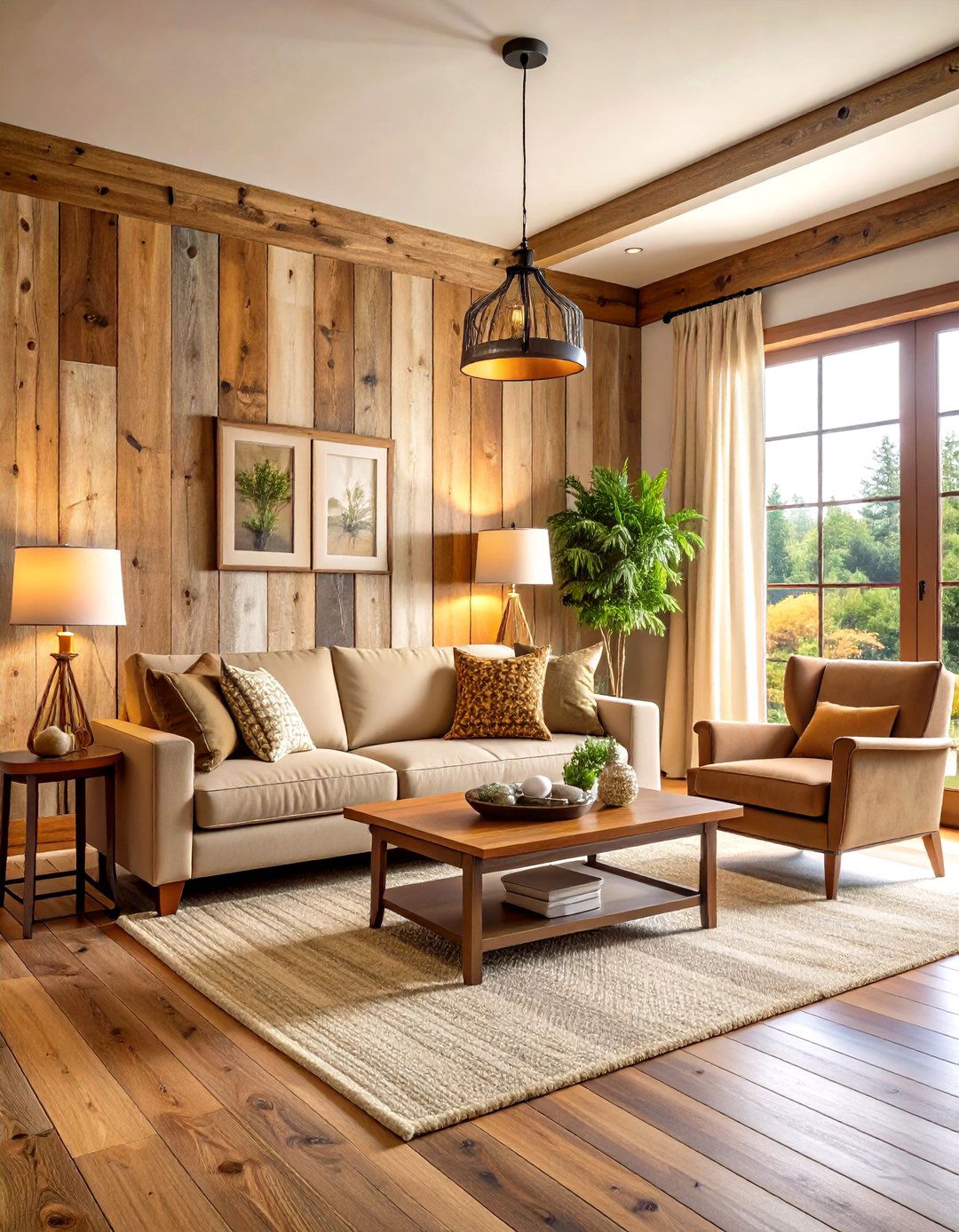 Weathered Reclaimed Wood Trim Accent Wall - 20 Wood Trim Accent Wall Ideas