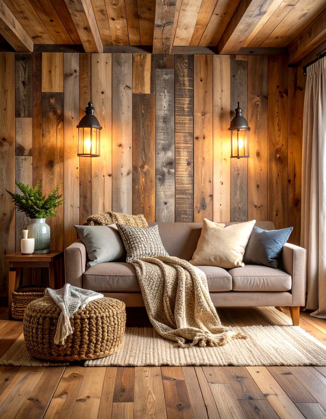 Weathered Wood Accent Walls for Cozy Farmhouse Decor - 20 Farmhouse Decor Ideas