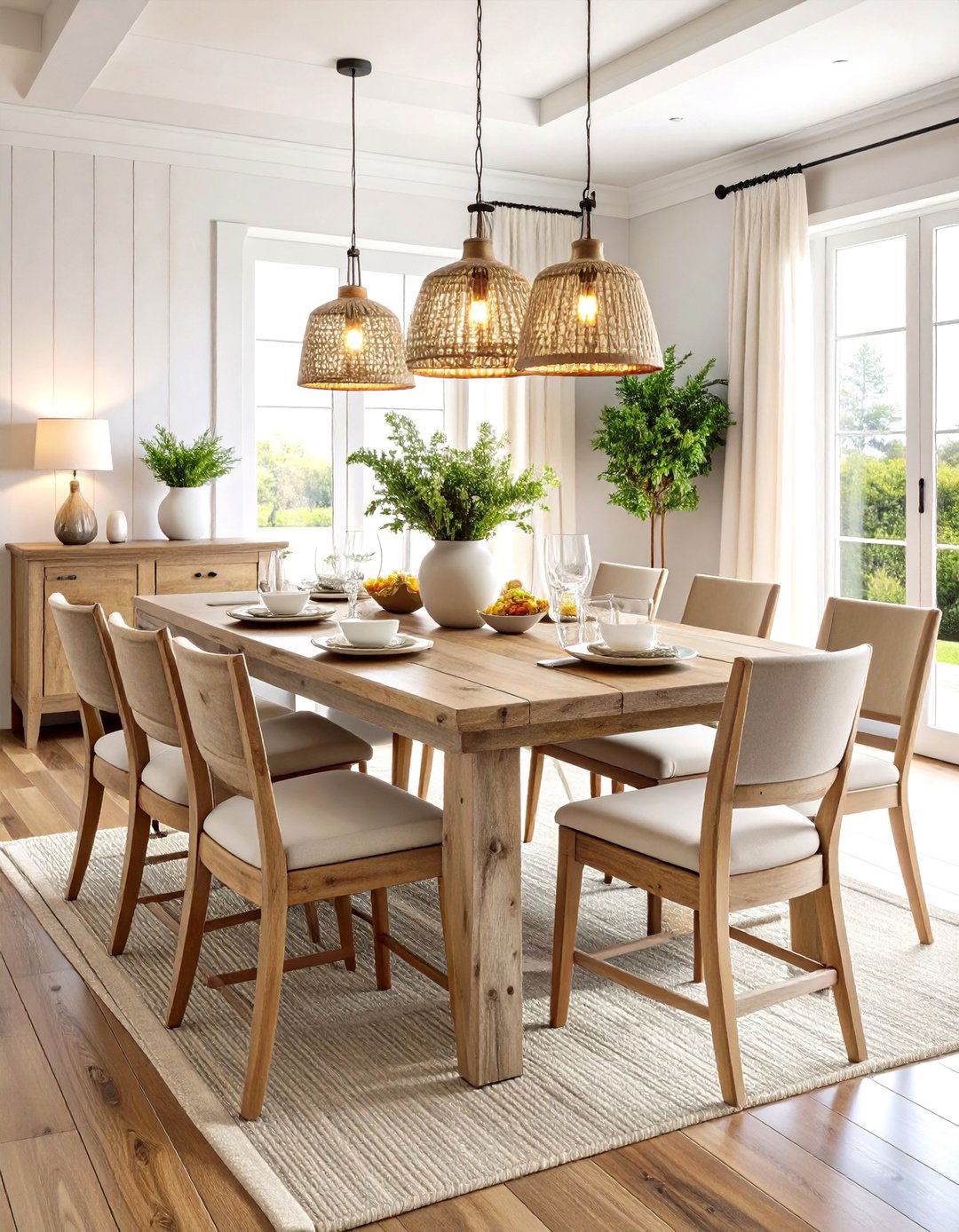 Weathered Wood Coastal Dining Room Table
