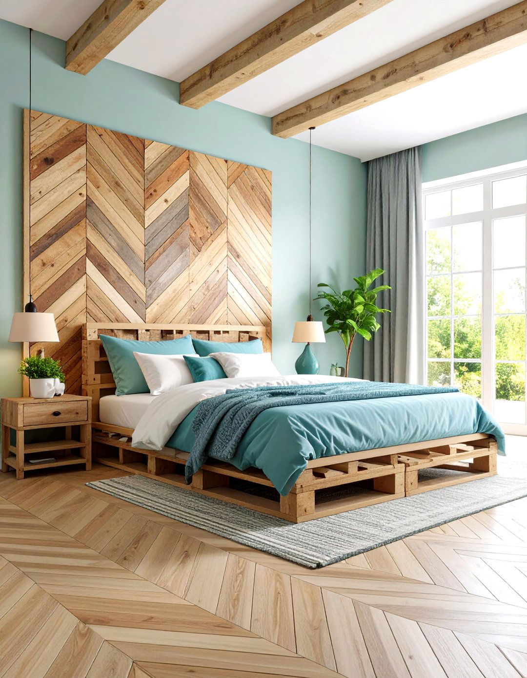 Weathered Wood Pallet Art Wall Installation - 20 Rustic Wall Decor Ideas