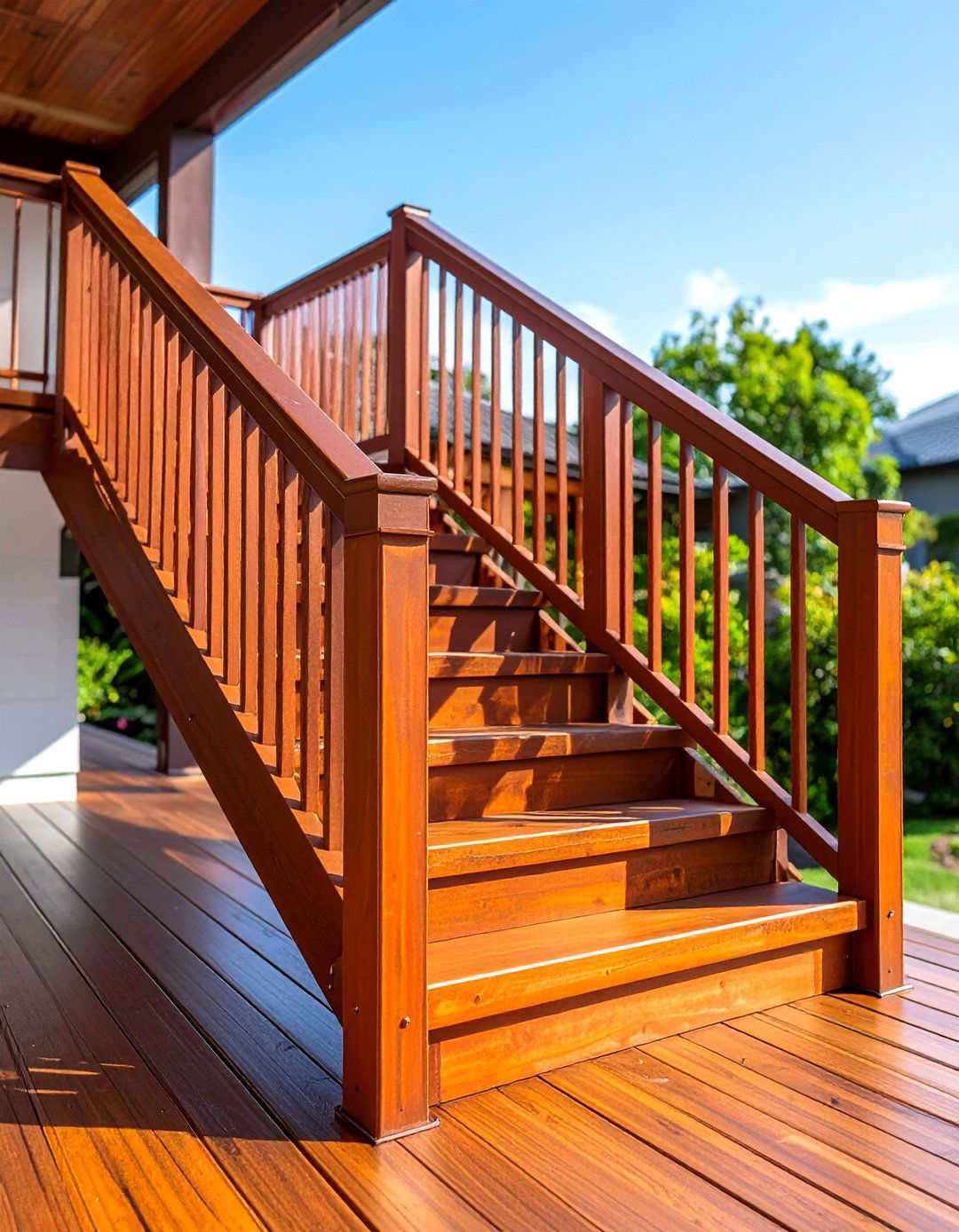 Weathering Steel Outdoor Stair Railing - 20 Stair Railing Ideas