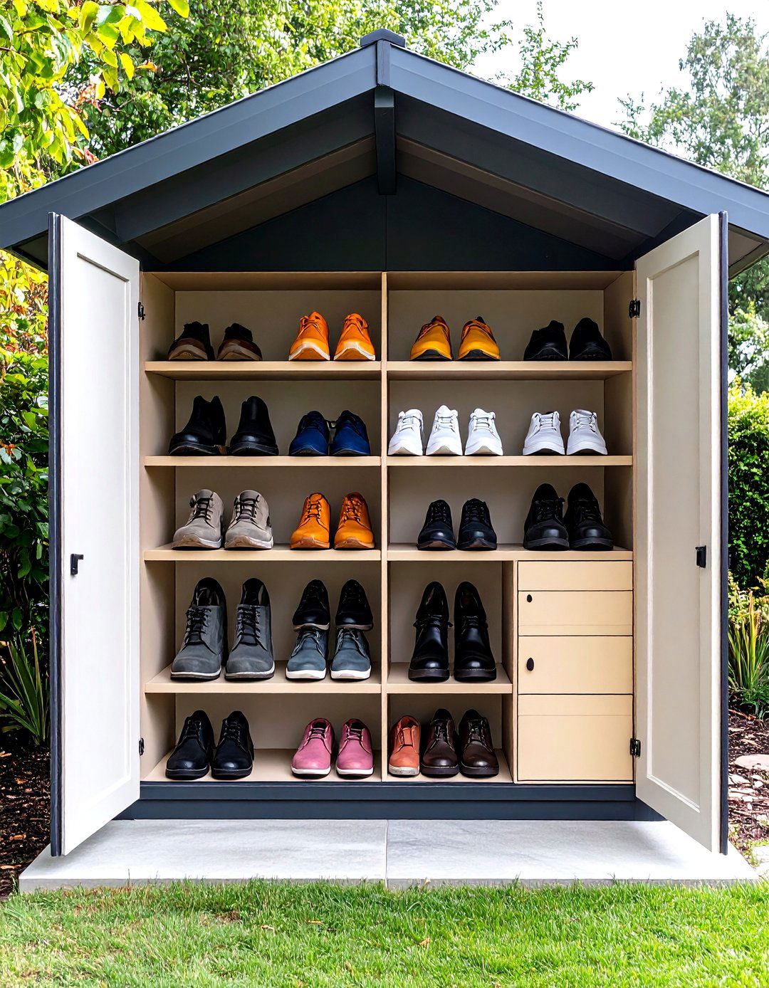 Weatherproof Outdoor Shoe Storage Cabinets - 20 Outdoor Shoe Storage Ideas