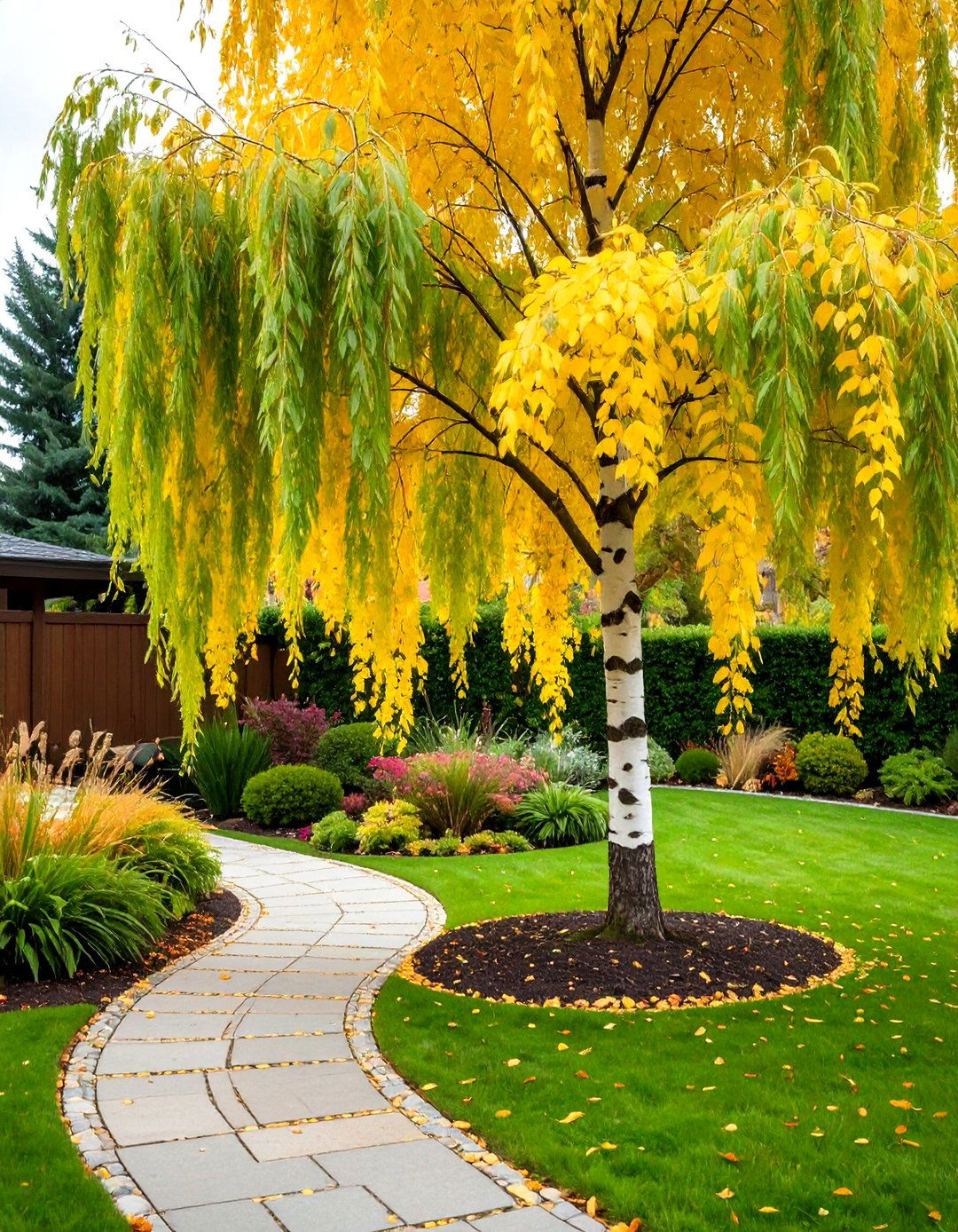 Weeping Tree Features for Graceful Garden Elegance - 20 Tree Landscaping Ideas