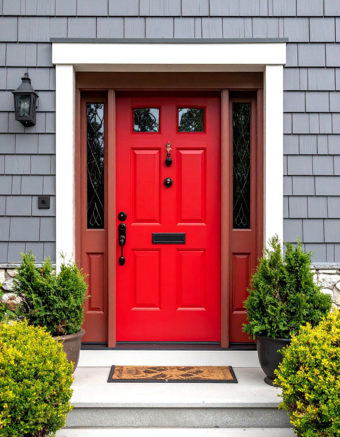 Welcoming Red Front Door for Warm Energy - 20 Front Door Color Ideas