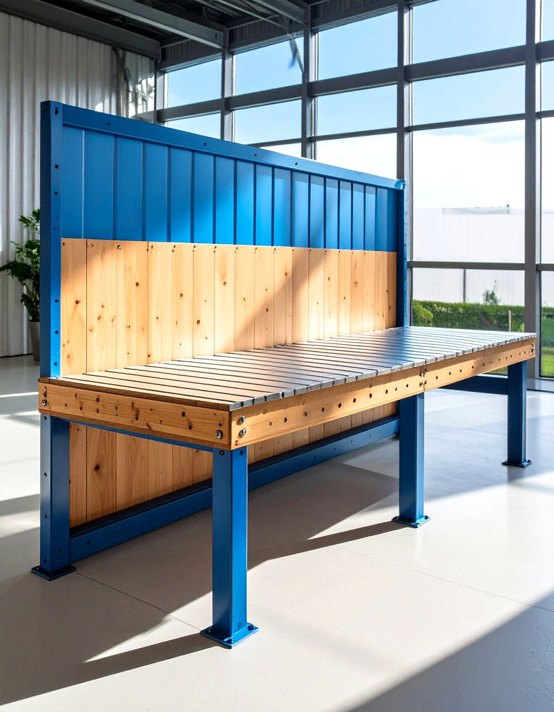 Welding Ready Metal Top Bench Resists Heat - 20 Garage Workbench Ideas