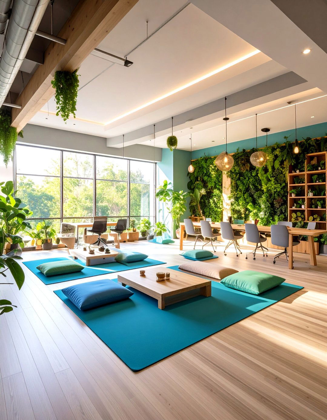 Wellness Focused Loft Office Sanctuary - 20 Loft Office Ideas
