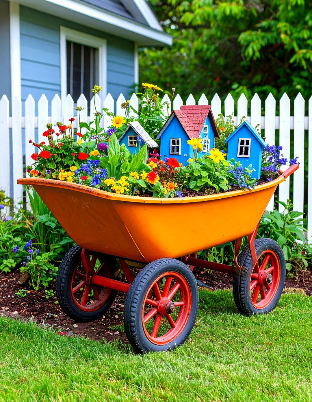 Wheelbarrow Fairy Garden Adventure - 20 Fairy Garden Ideas
