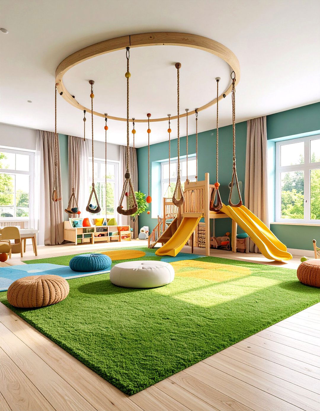 Whimsical Nursery Ideas with Interactive Swing and Slide Elements - 20 Whimsical Nursery Ideas