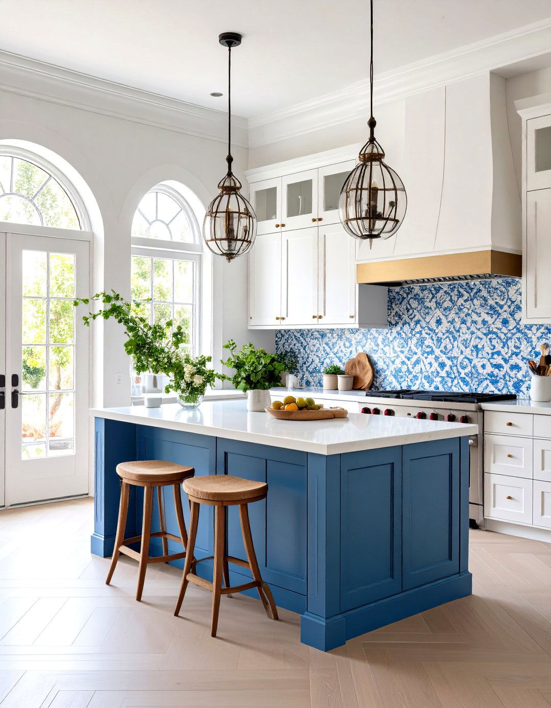White Arabesque Tile Backsplash - 20 White Kitchen Backsplash Ideas