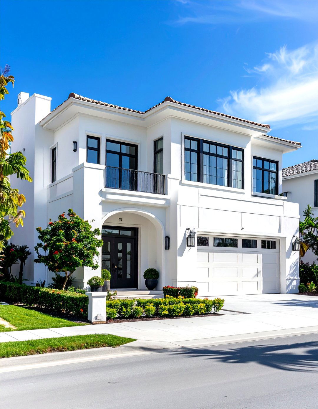 White Art Deco Exterior - 20 White Home Exterior Ideas