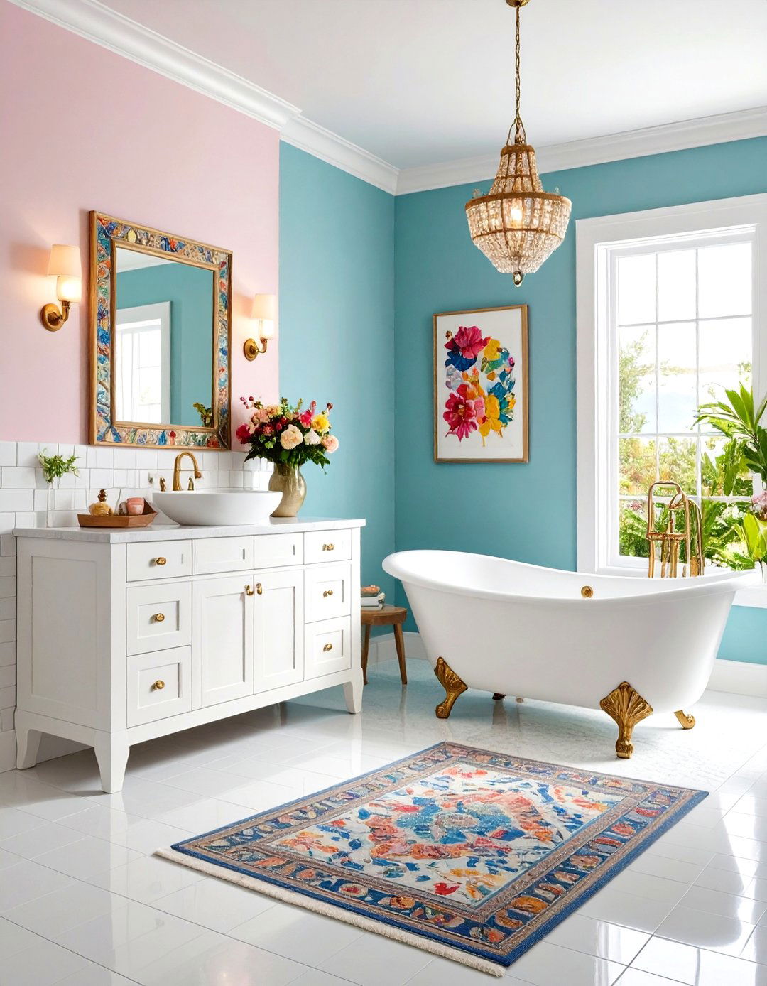 White Bathroom Eclectic Artistic Expression - 20 White Bathroom Ideas