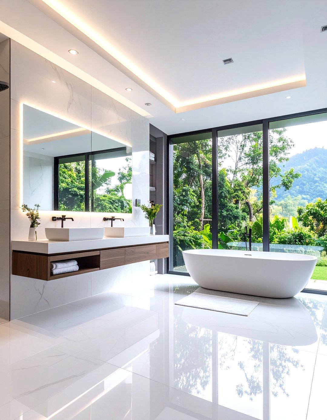 White Bathroom High Tech Smart Innovation - 20 White Bathroom Ideas