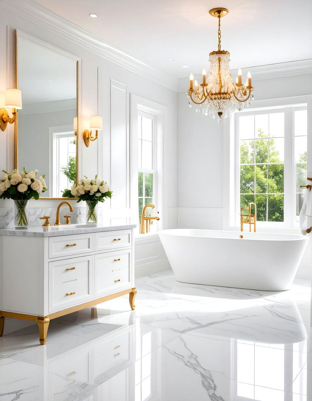 White Bathroom Traditional Elegance Showcase - 20 White Bathroom Ideas