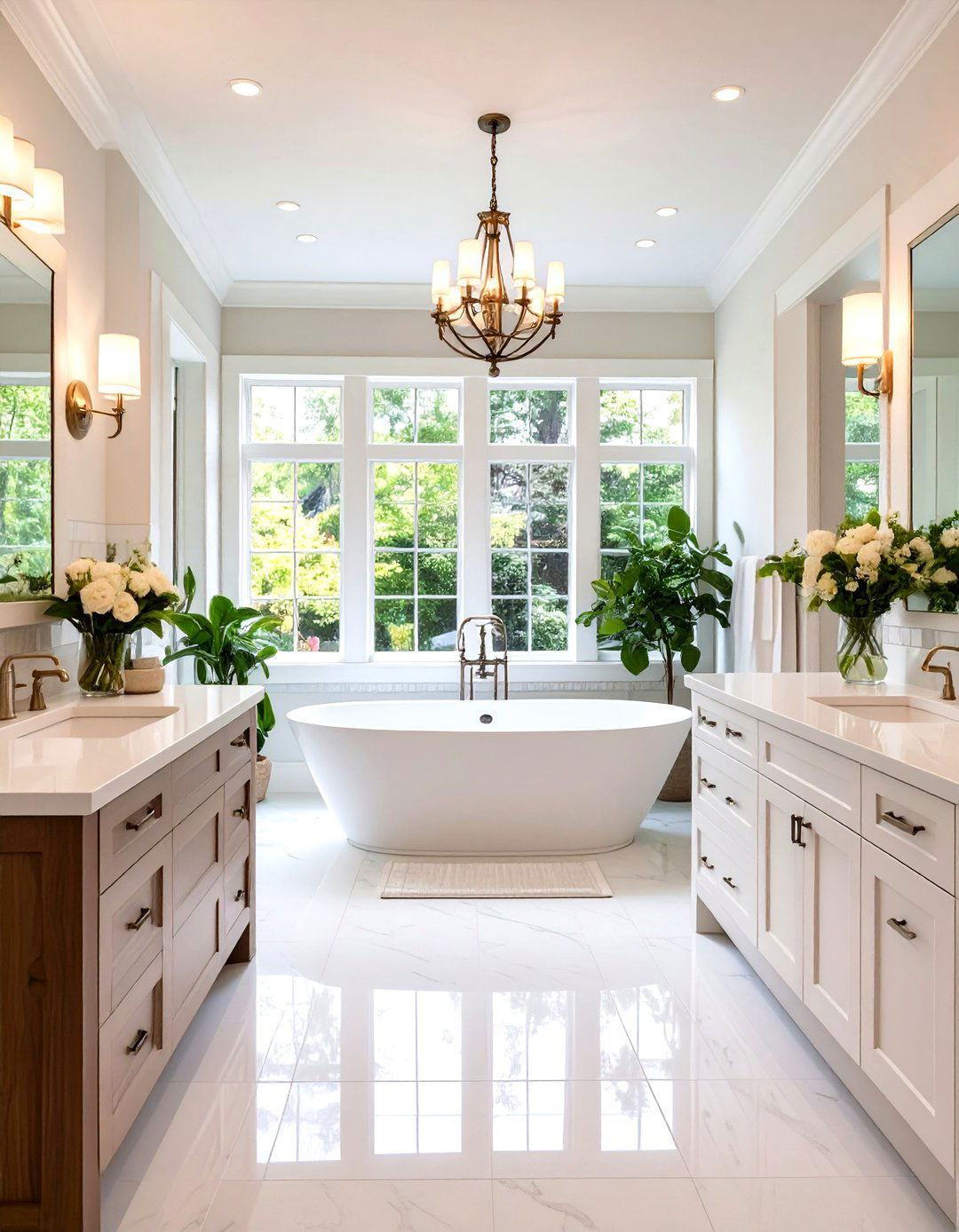 White Bathroom Transitional Sophistication - 20 White Bathroom Ideas