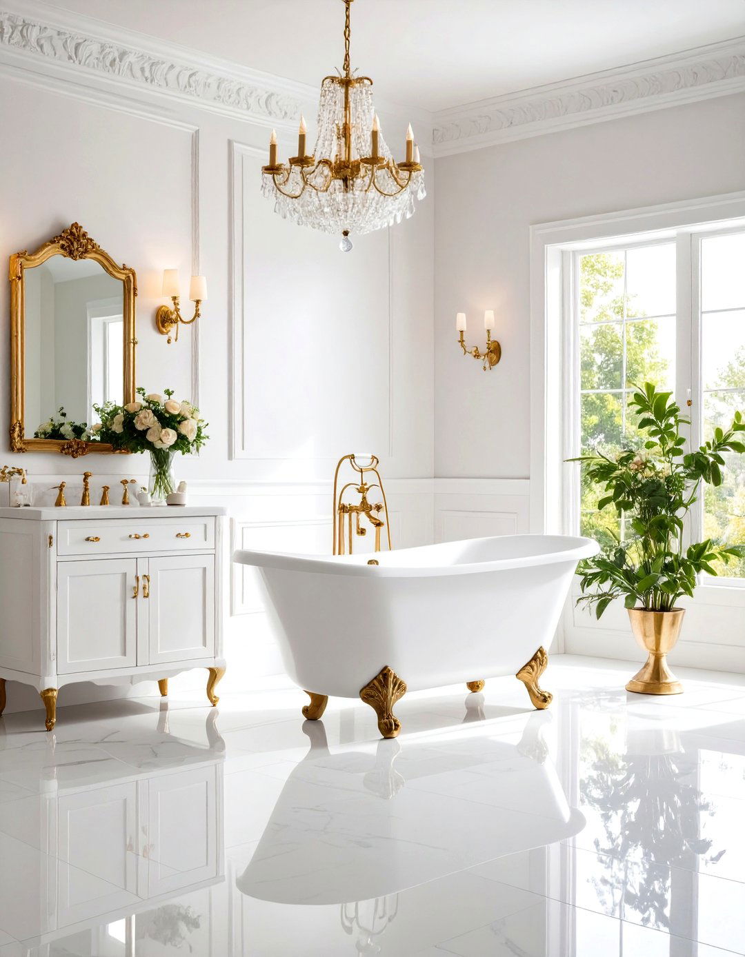 White Bathroom Vintage Glamour Paradise - 20 White Bathroom Ideas