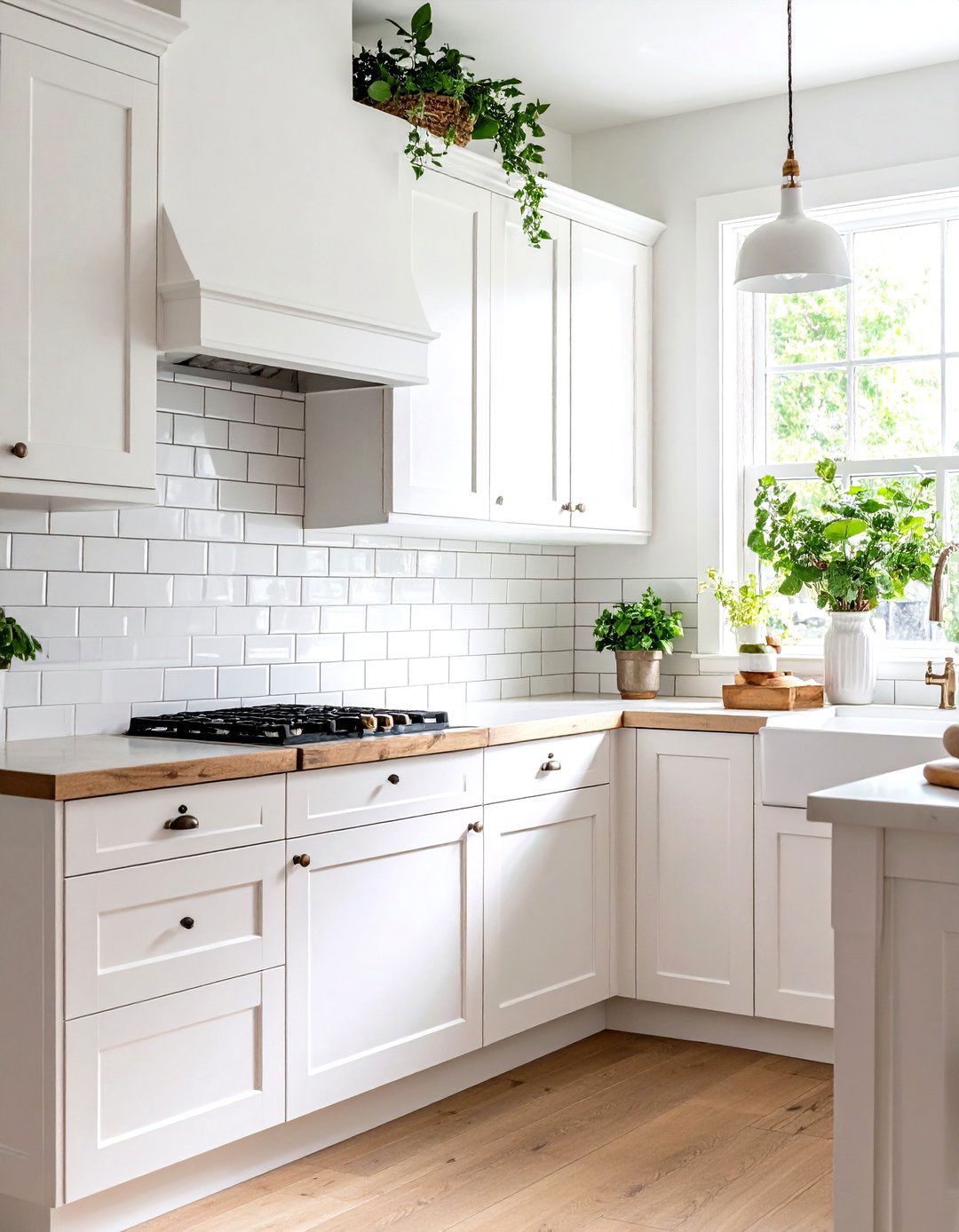 White Beveled Subway Tile Backsplash - 20 White Kitchen Backsplash Ideas