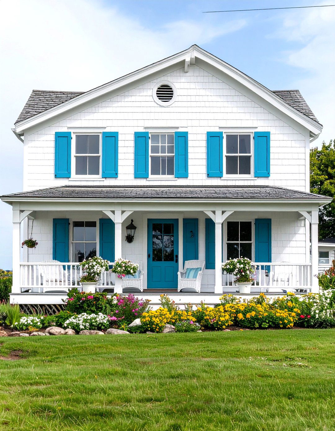 White Coastal Cottage Exterior - 20 White Home Exterior Ideas