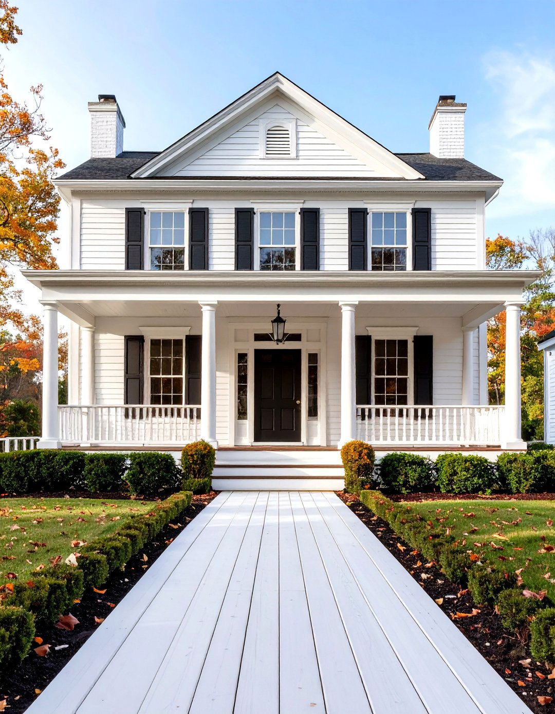White Colonial Revival Exterior - 20 White Home Exterior Ideas