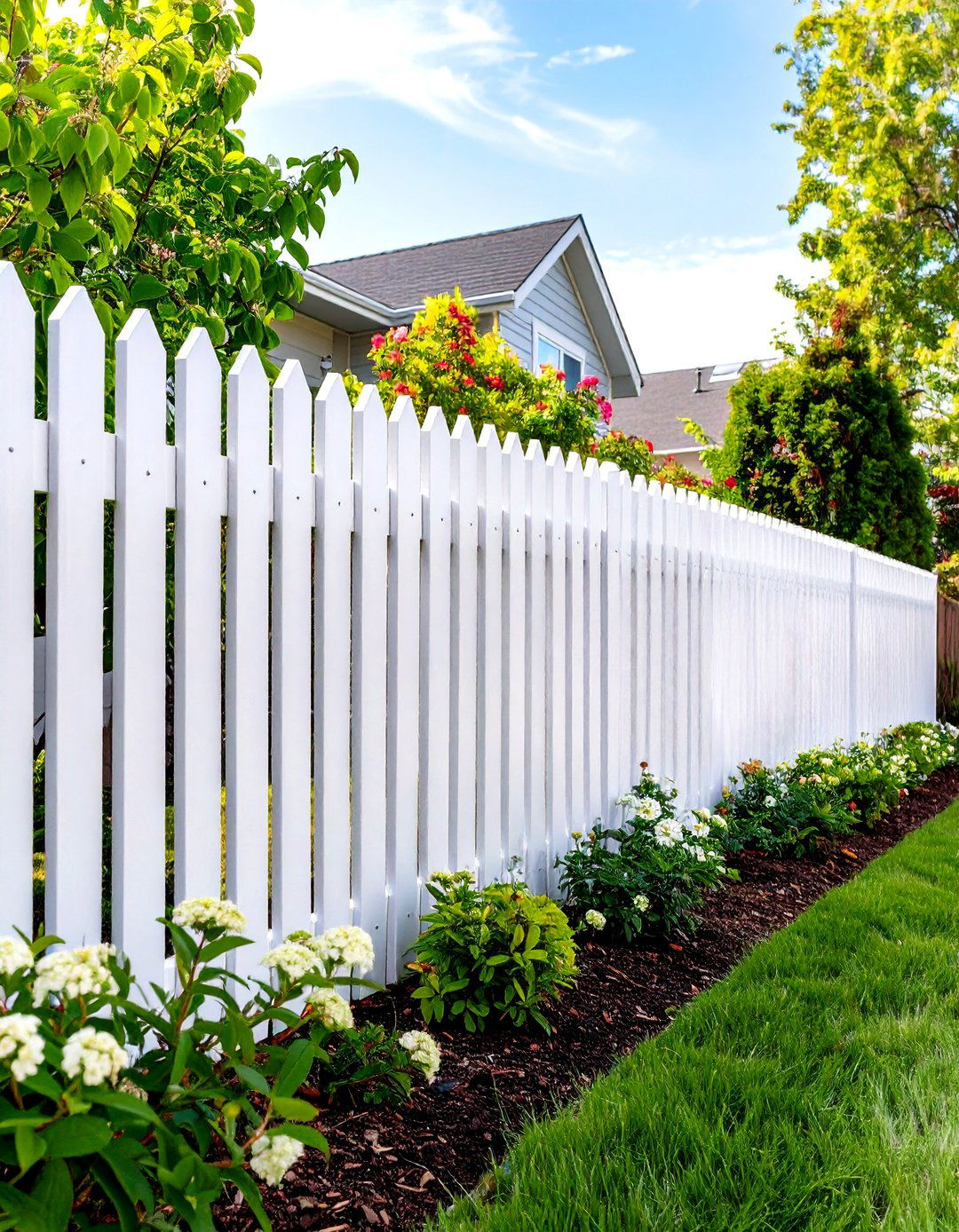 White Corrugated Metal Privacy Fence with Industrial Appeal - 20 White Privacy Fence Ideas
