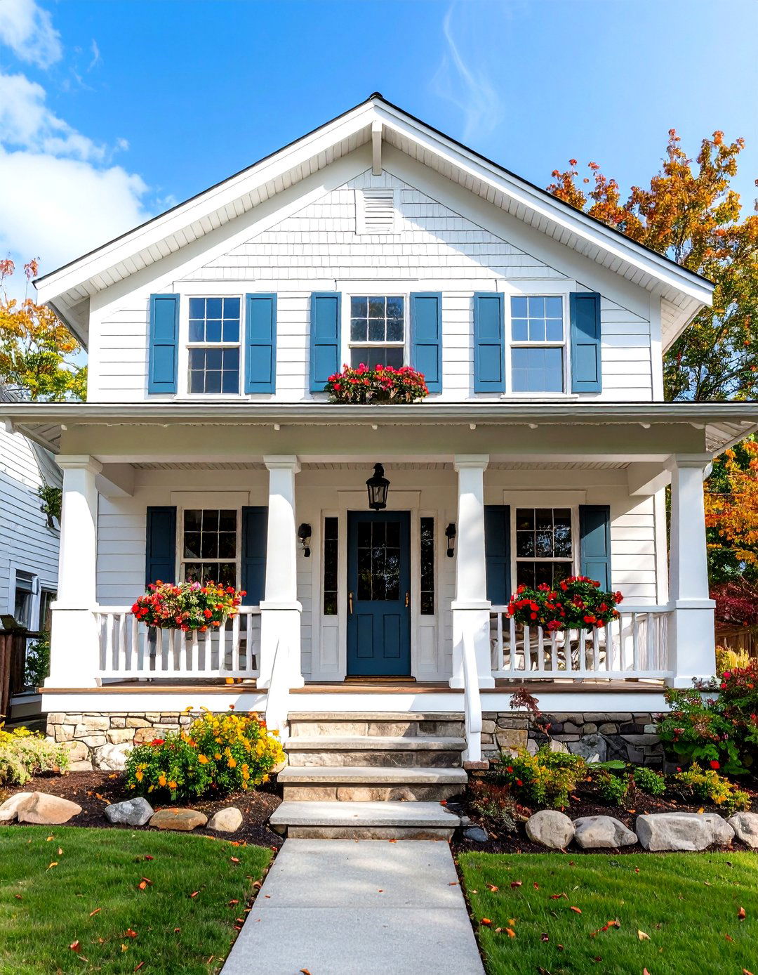 White Craftsman Siding House Design - 20 White Siding House Designs