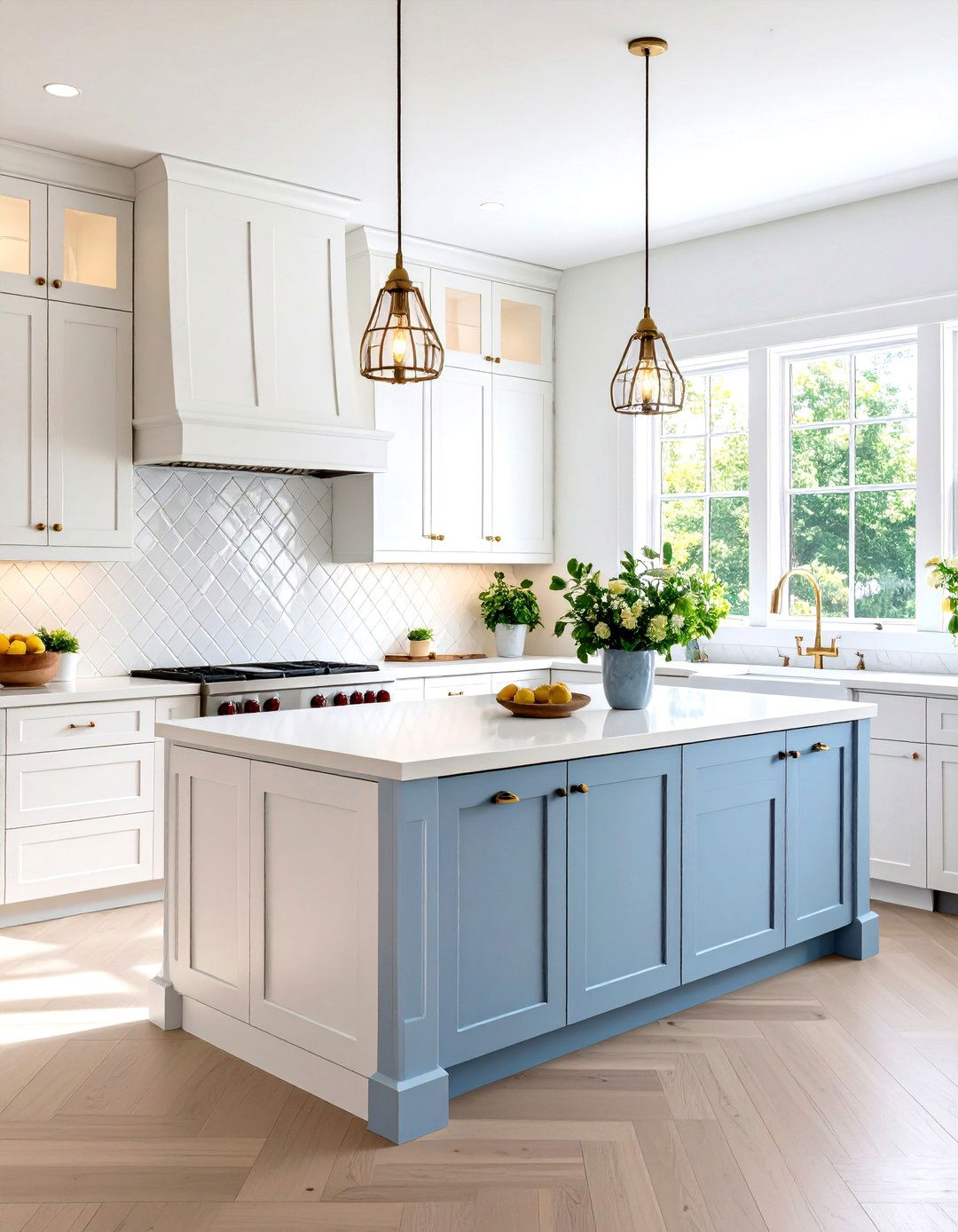 White D Dimensional Tile Backsplash - 20 White Kitchen Backsplash Ideas